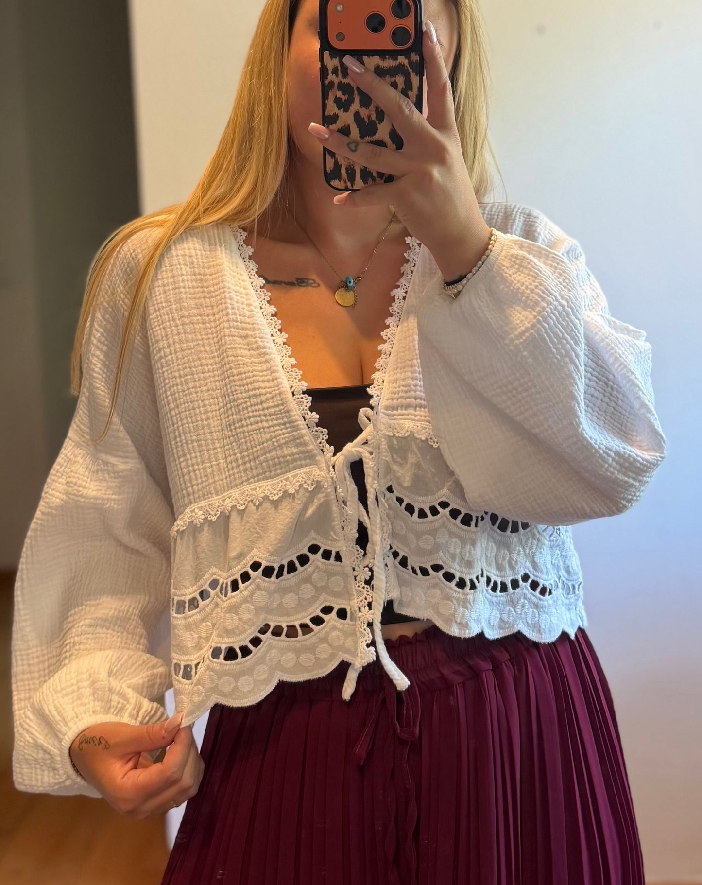 Musselin Bluse weiß