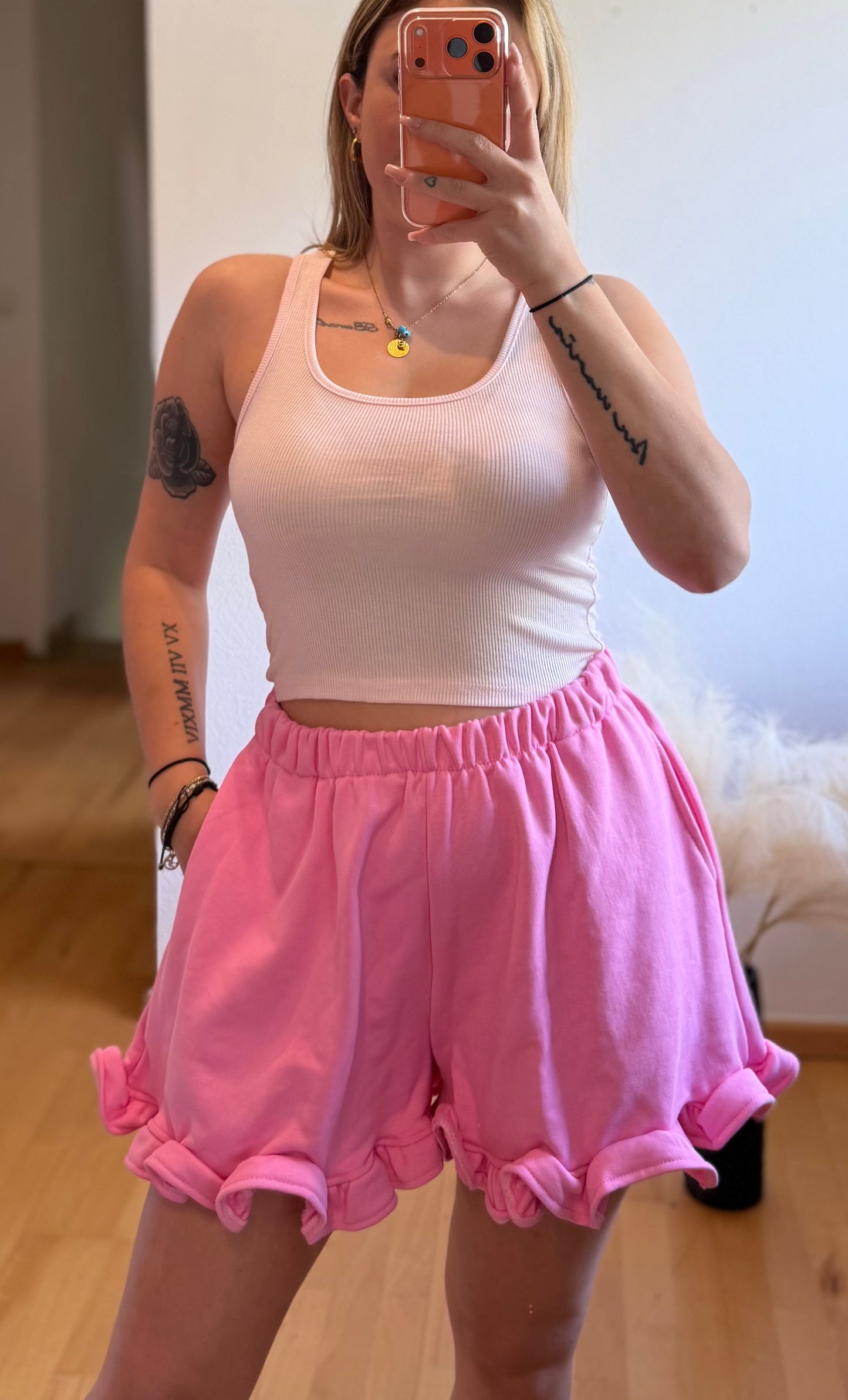 Rüschen Hose Rosa
