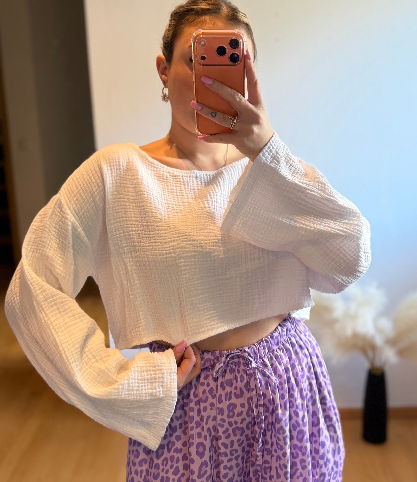 Musselin Crop White