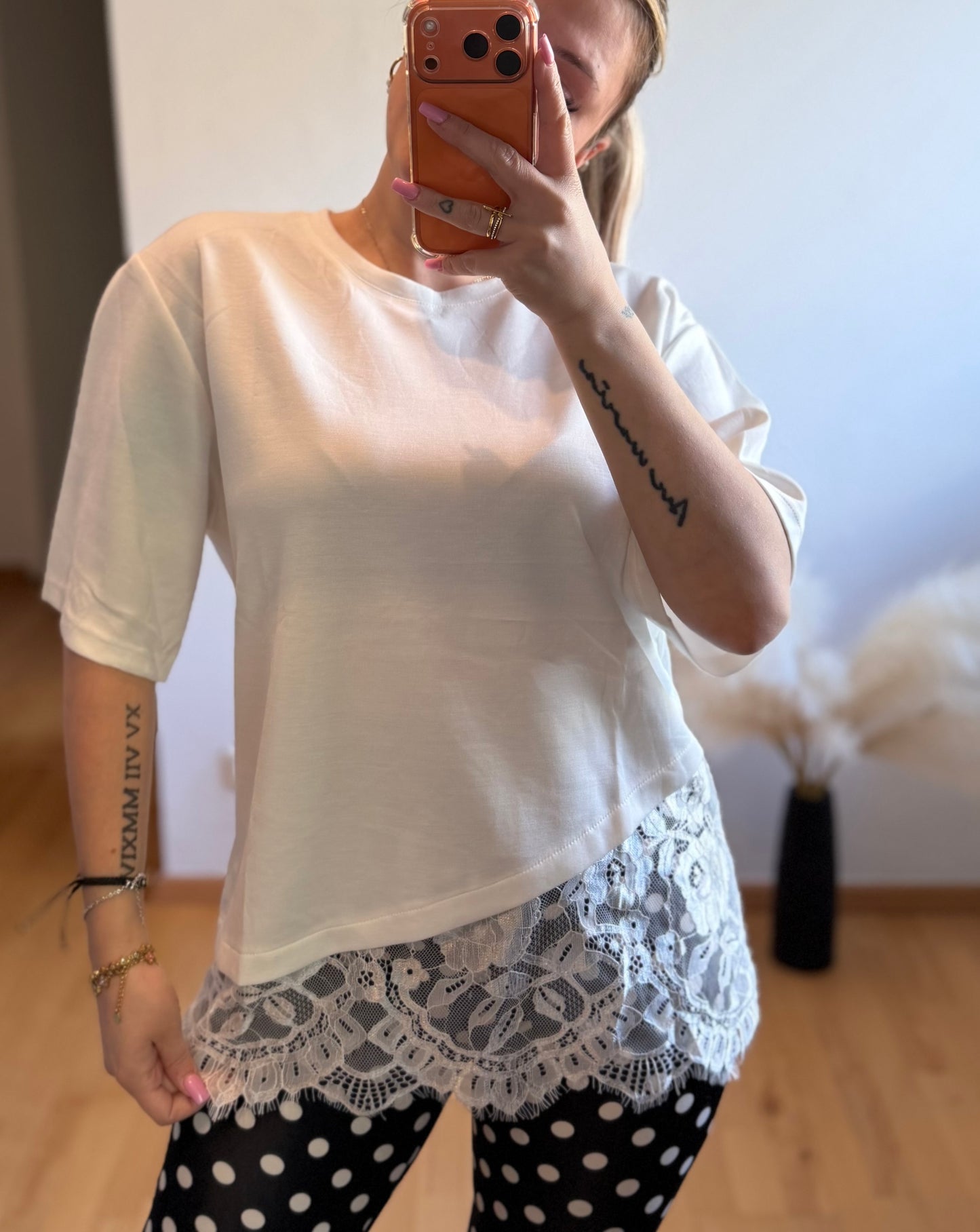 Spitzen Tshirt White