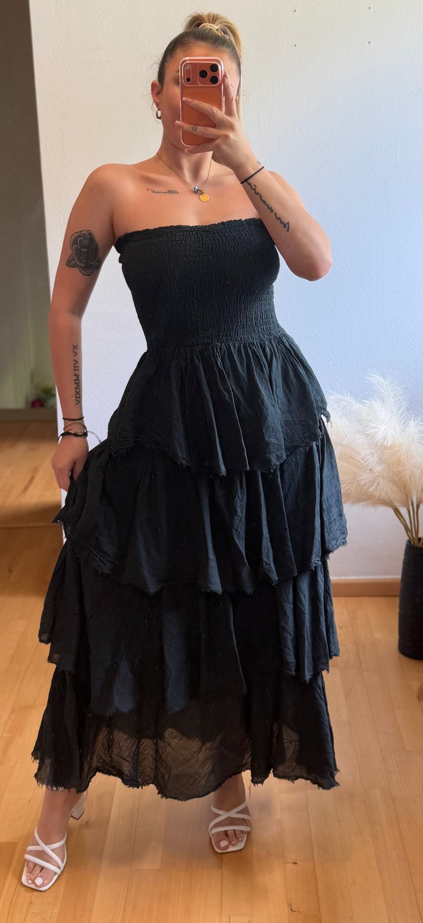 Kleid Bandeau Schwarz
