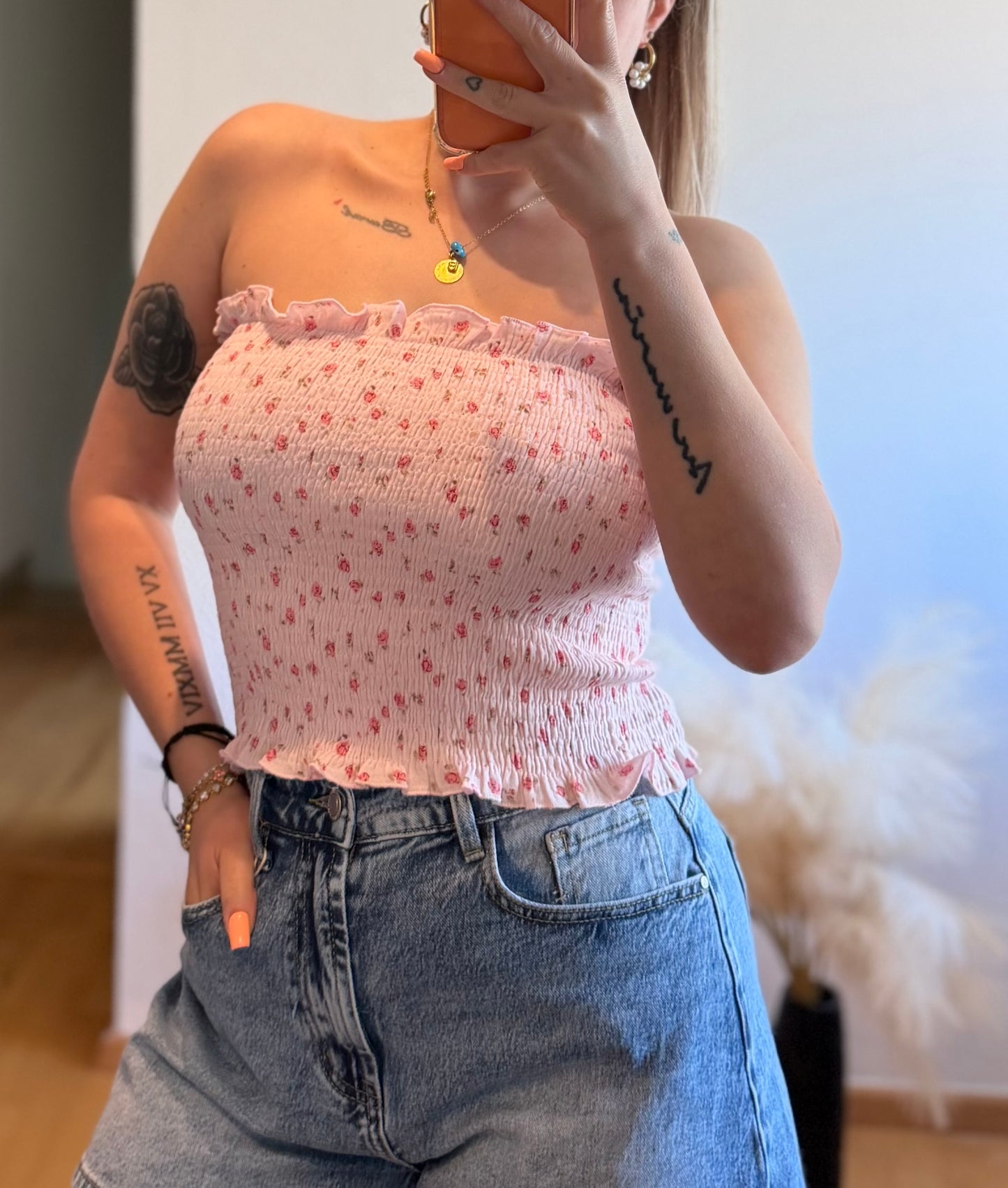 Bandeau Rosa Blümchen
