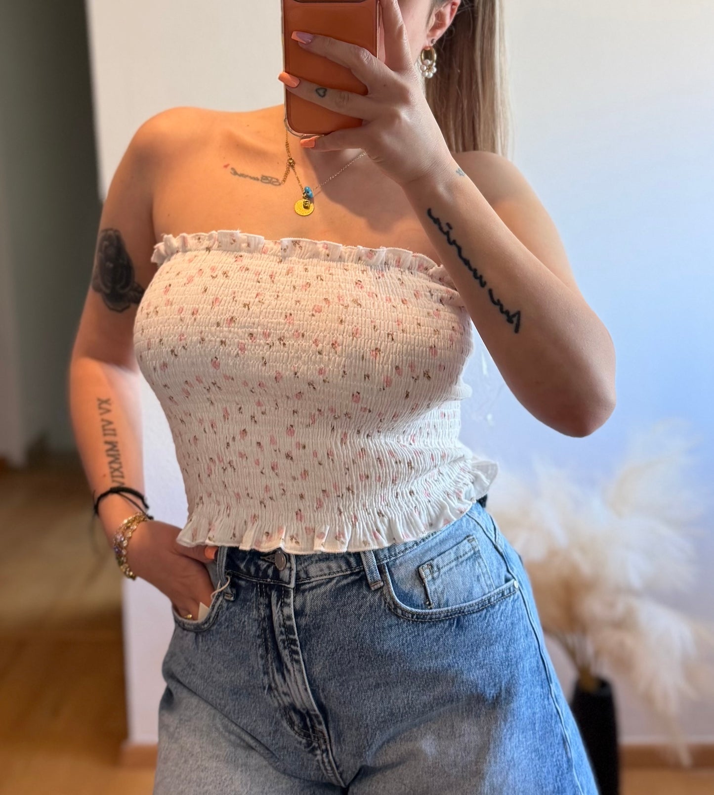 Bandeau weiß Blümchen