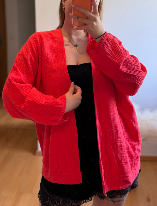 Musselin Jäckchen Rot