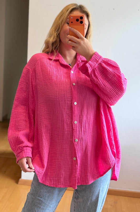 Musselin Hemd Pink