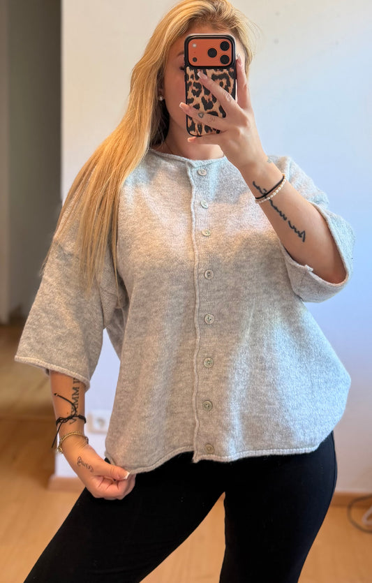 3/4 Cardigan Grey