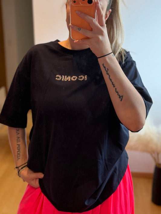 ICONIC Tshirt Black/Leo