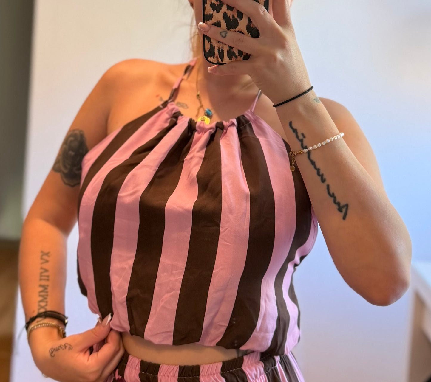 Streifen SET Braun/Rosa