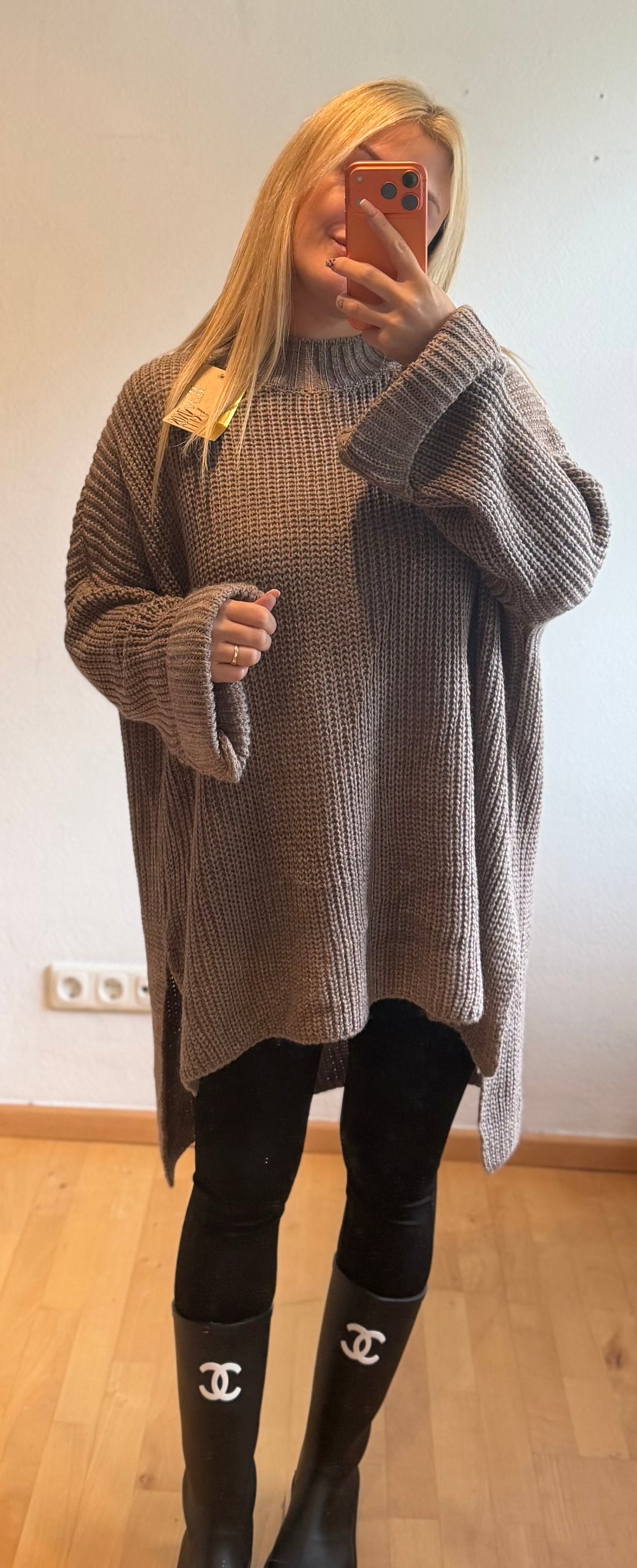 Strick Taupe