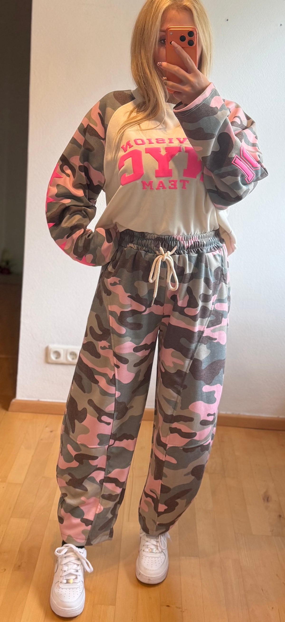 Barrel Camouflage Hose Khaki/Rosa
