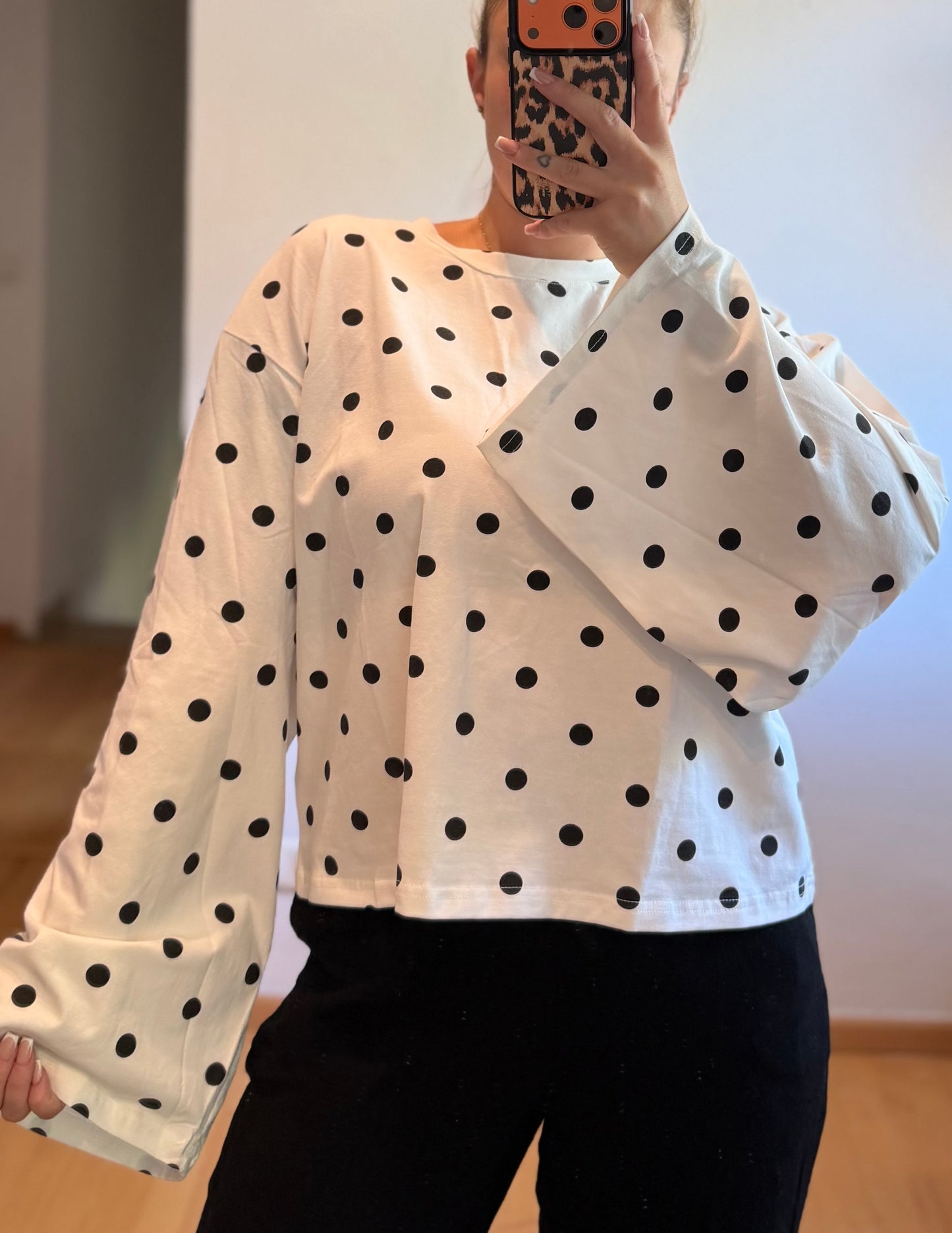 Pünktchen Langarm White