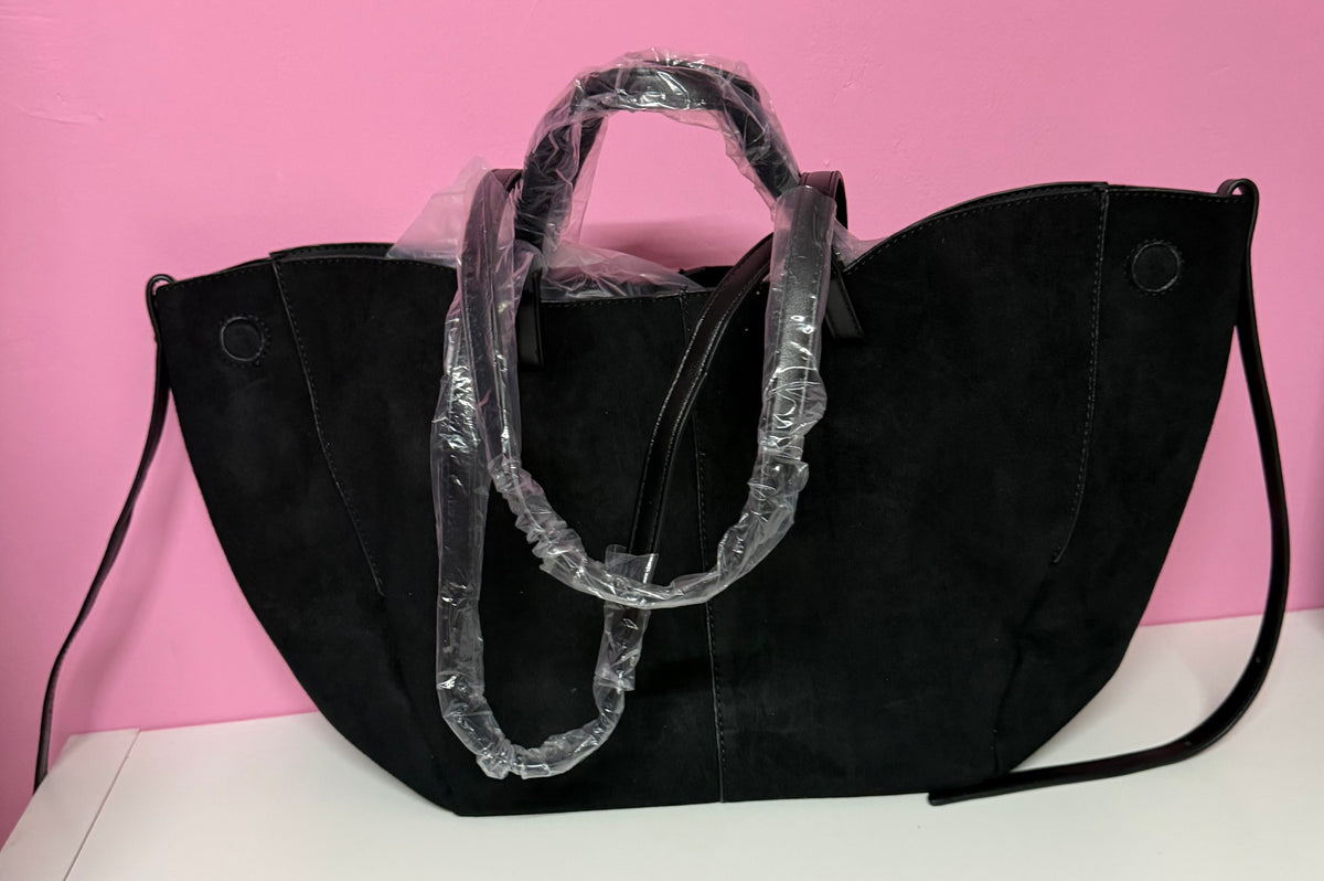 Tasche in Wildleder Black