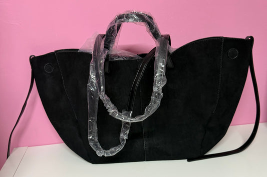 Tasche in Wildleder Black