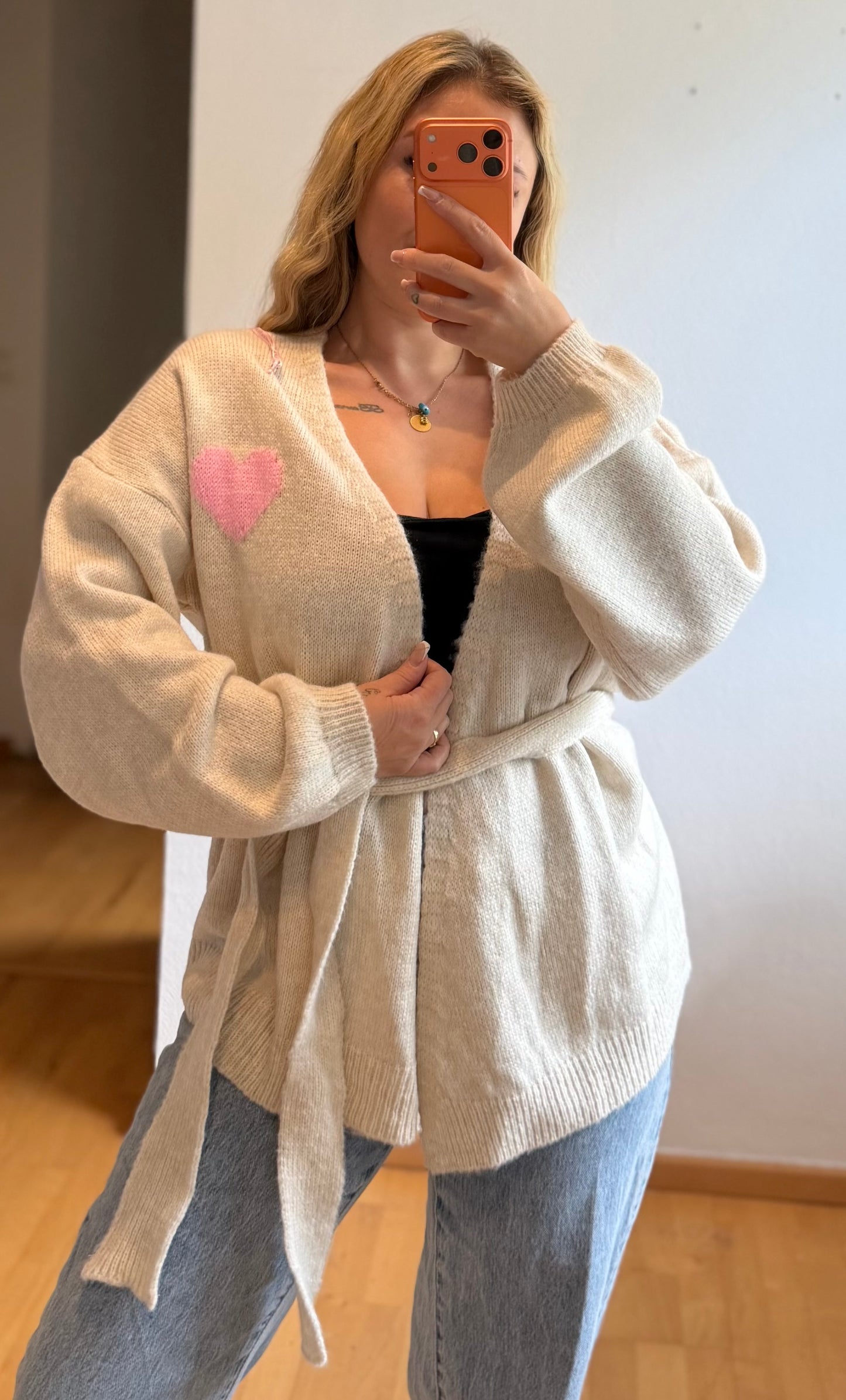 HERZI Cardigan beige
