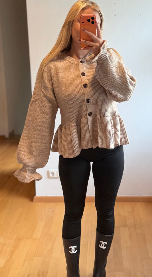 Rüschen Taupe