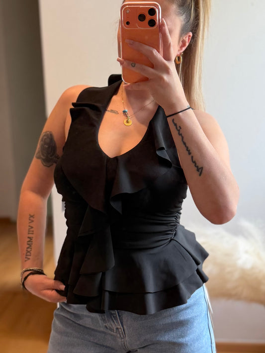 Top mit Cups Black