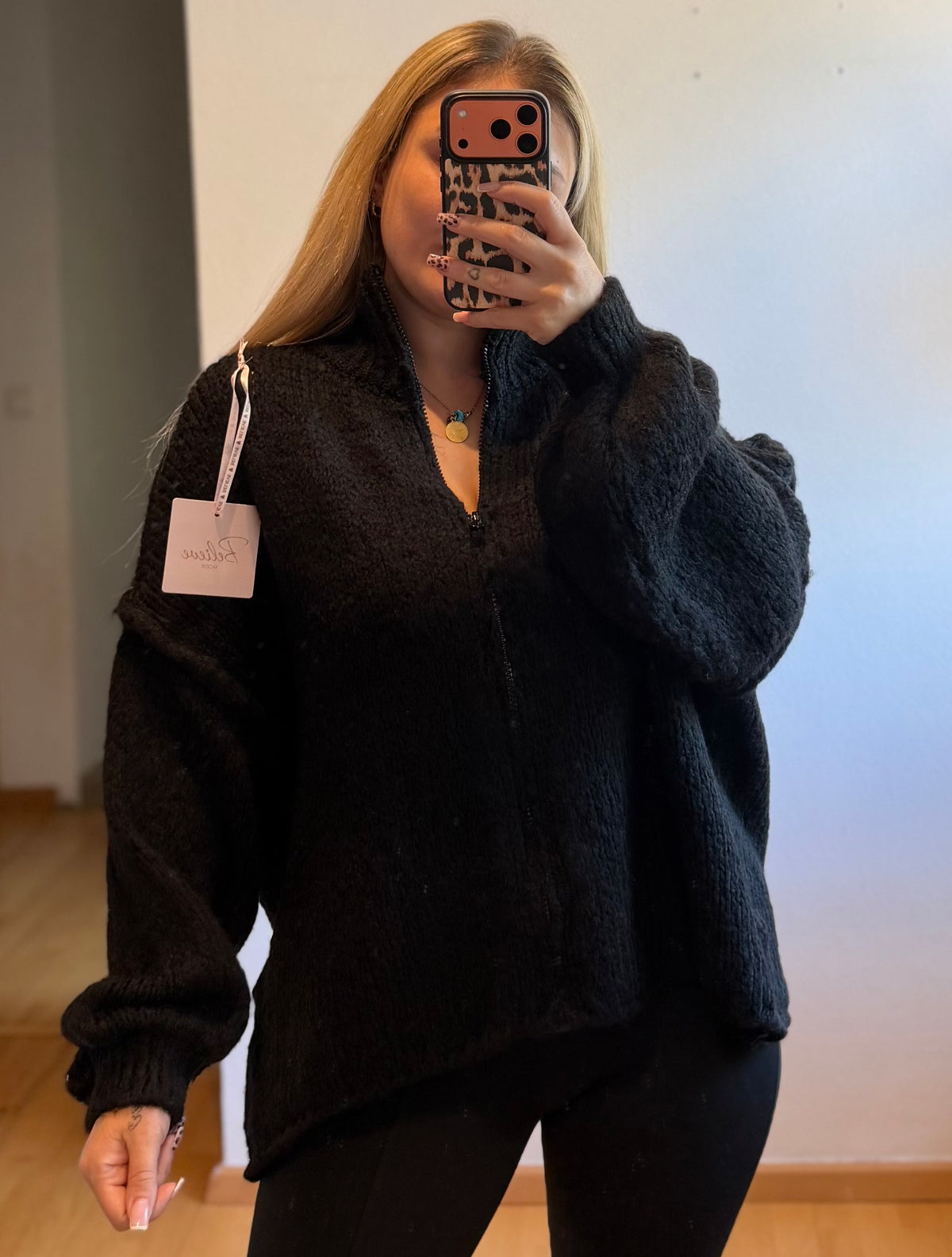Strickjacke Black