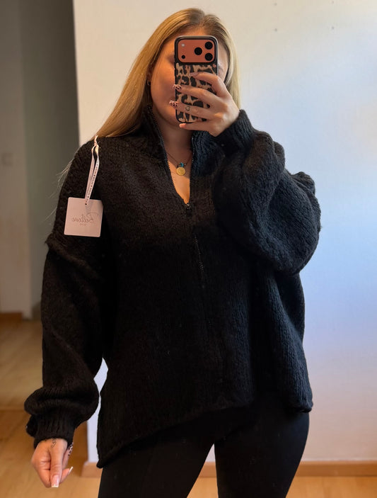 Strickjacke Black