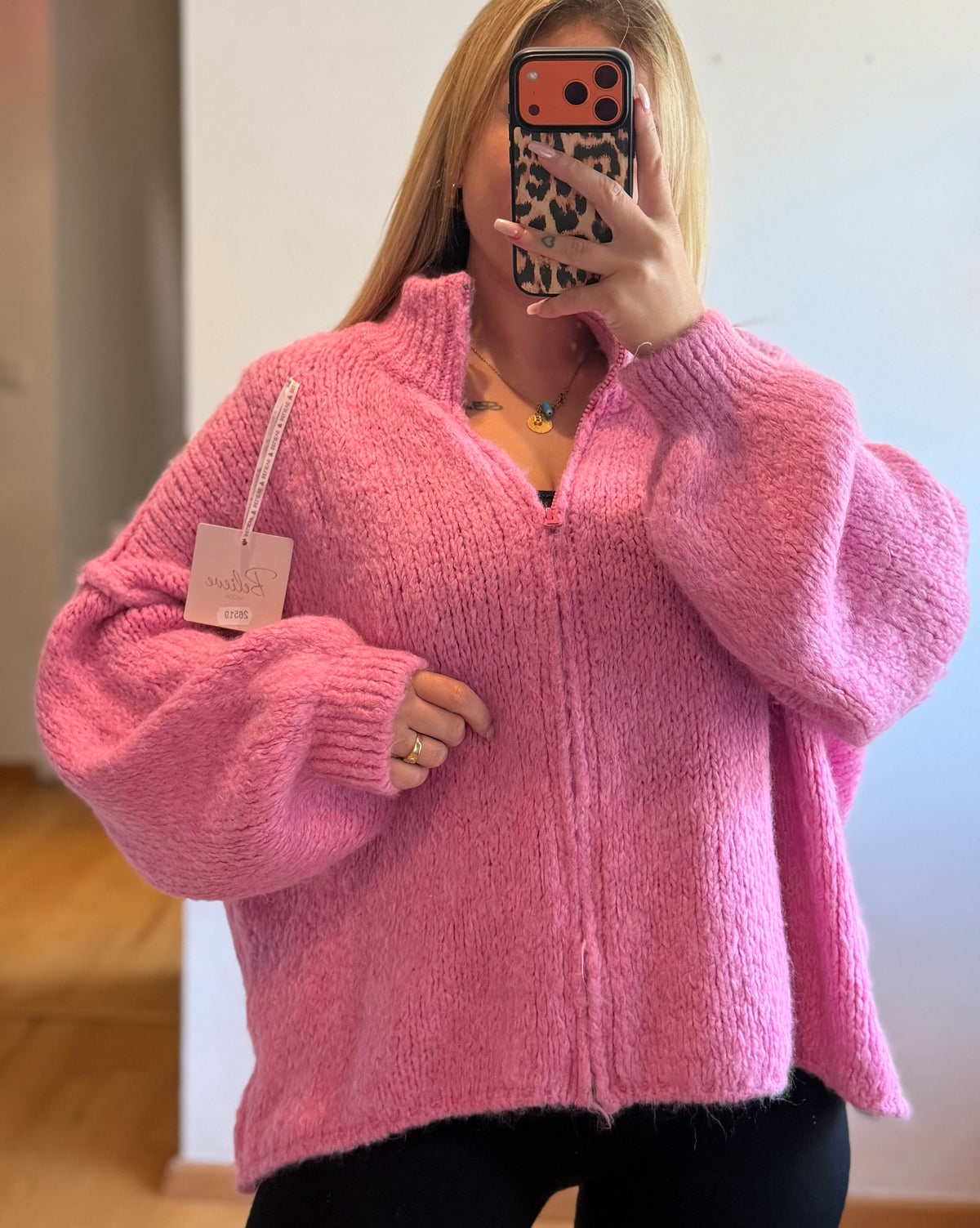 Strickjacke Pink