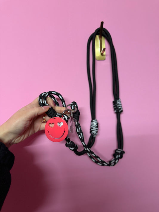 Handykette schwarz SMILE