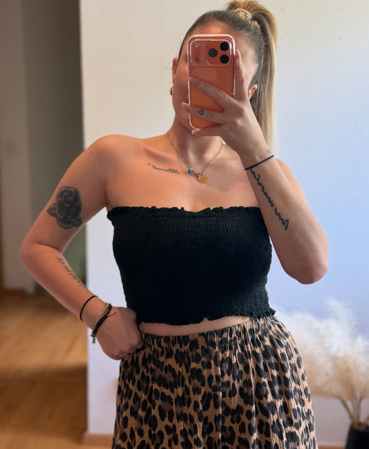 Musselin Bandeau schwarz