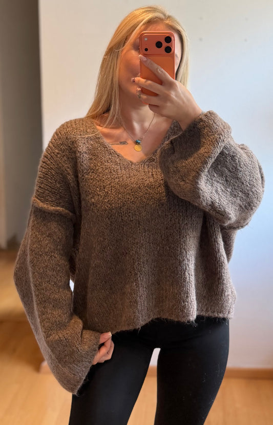 Strickpullover Taupe