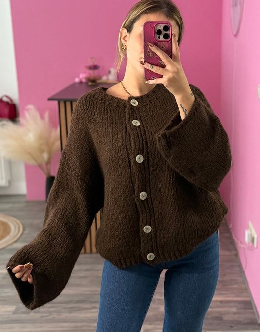Cardigan braun