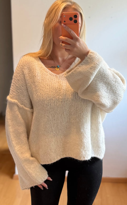 Strickpullover Creme