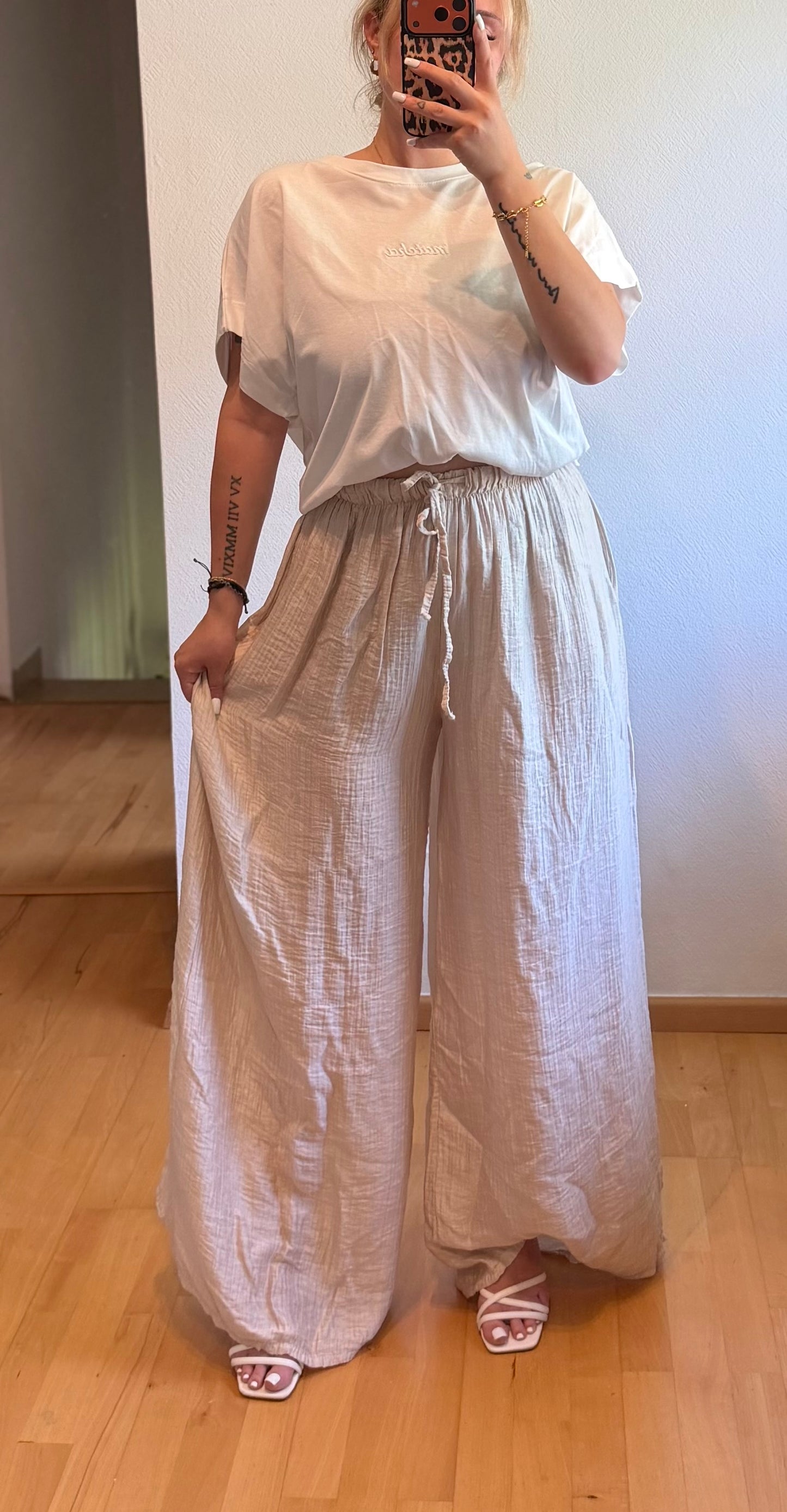 Bambus Hose Beige