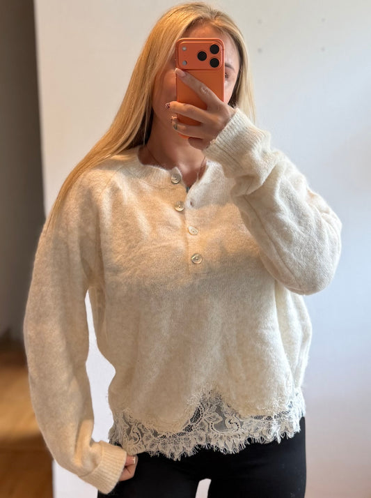 Spitzen Pully - Creme