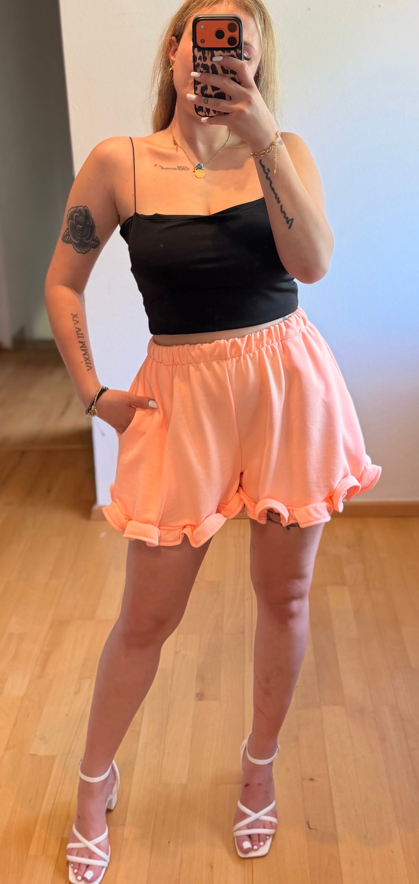 Rüschen Short Peach