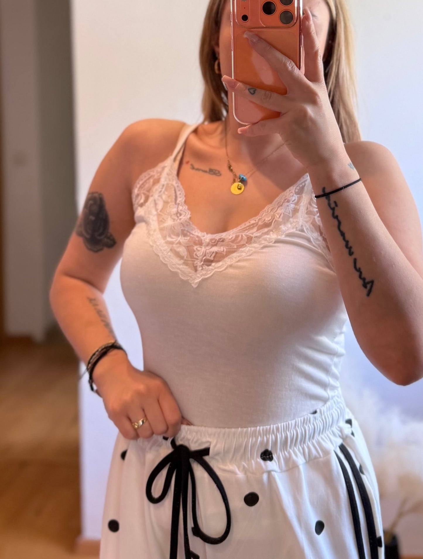 Spitzen Top Weiß