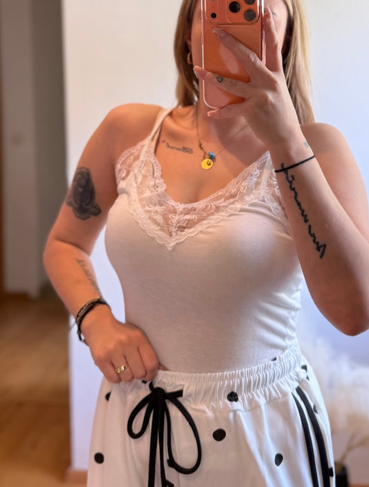 Spitzen Top Weiß