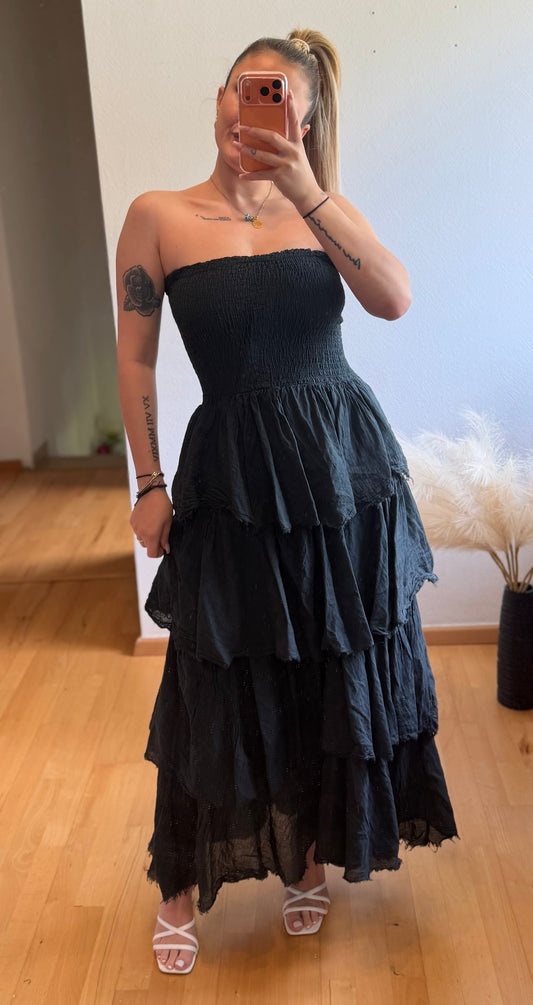 Kleid Bandeau Schwarz