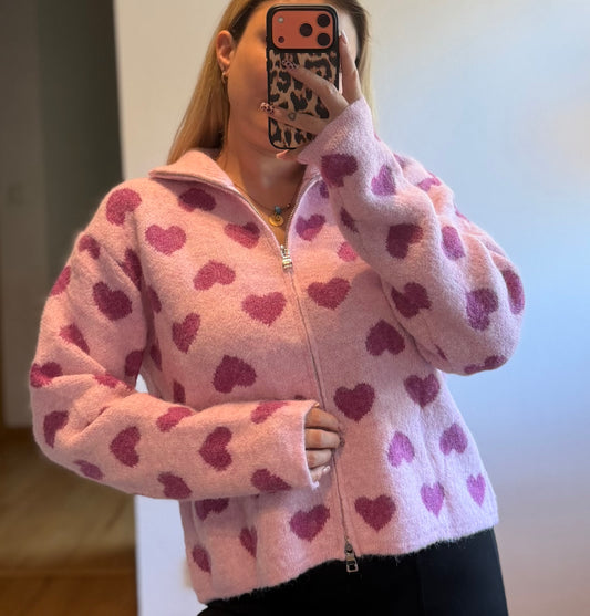 Herz Zipper Rosa