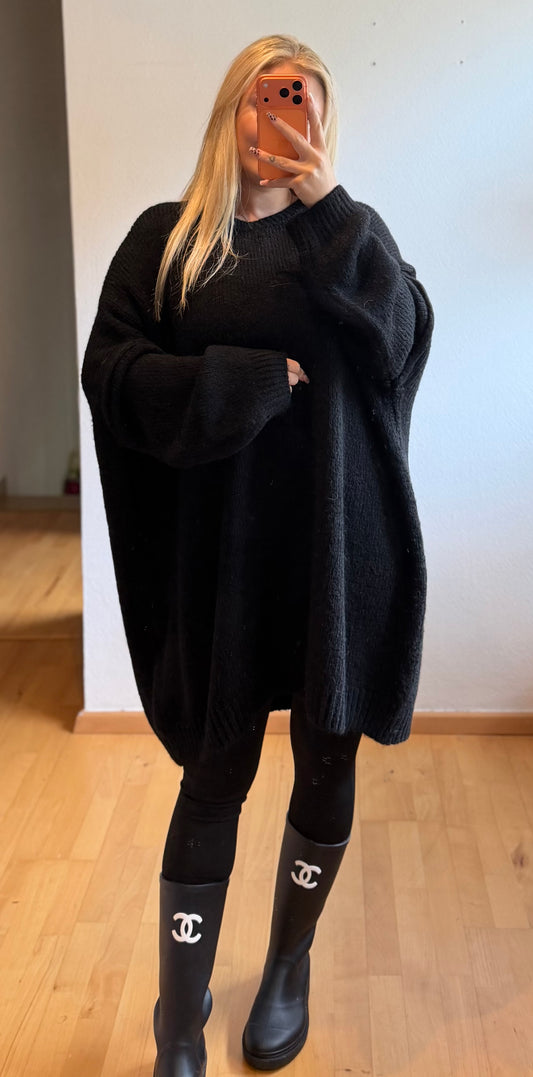 Strickkleid Black