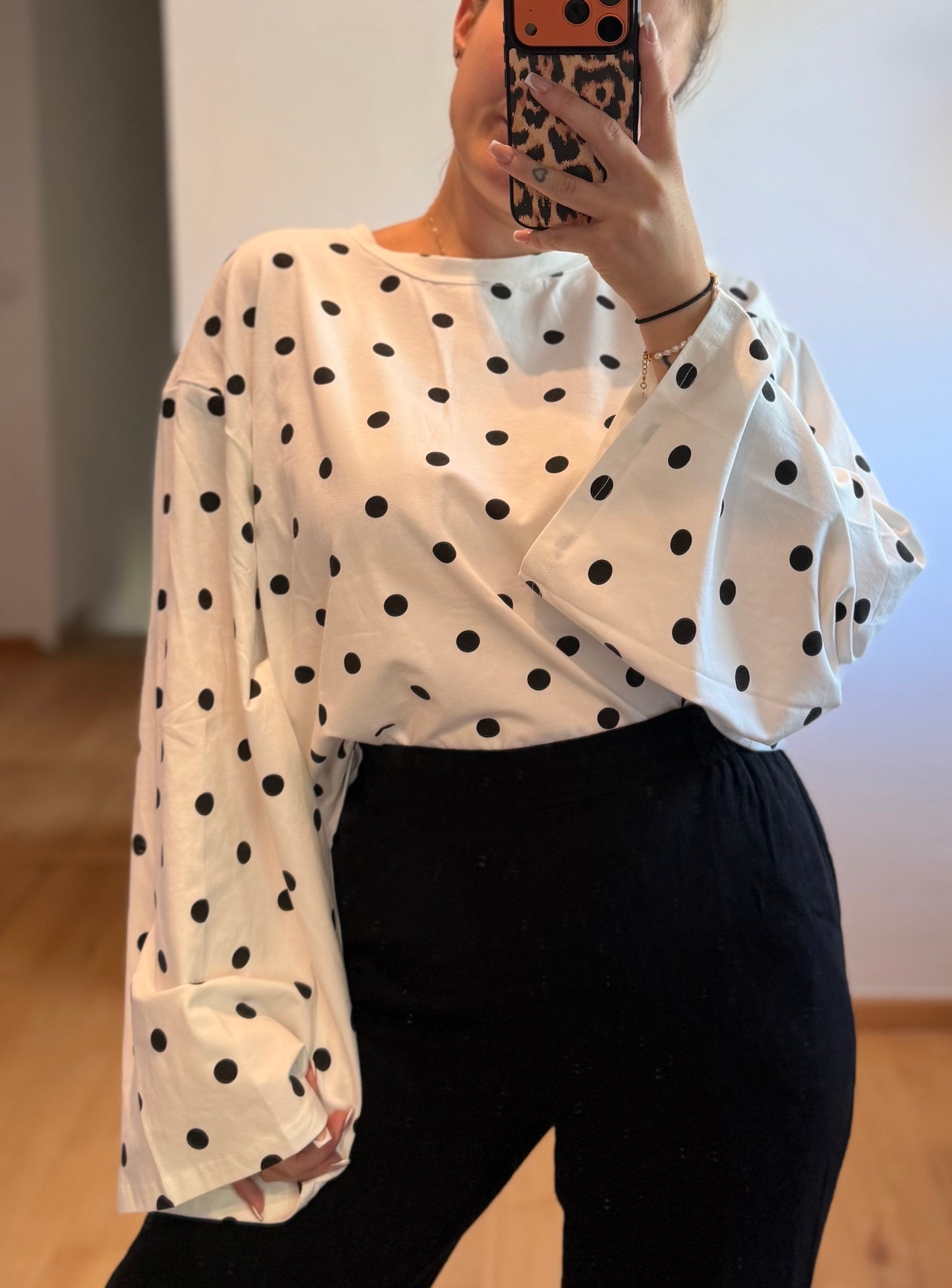 Pünktchen Langarm White