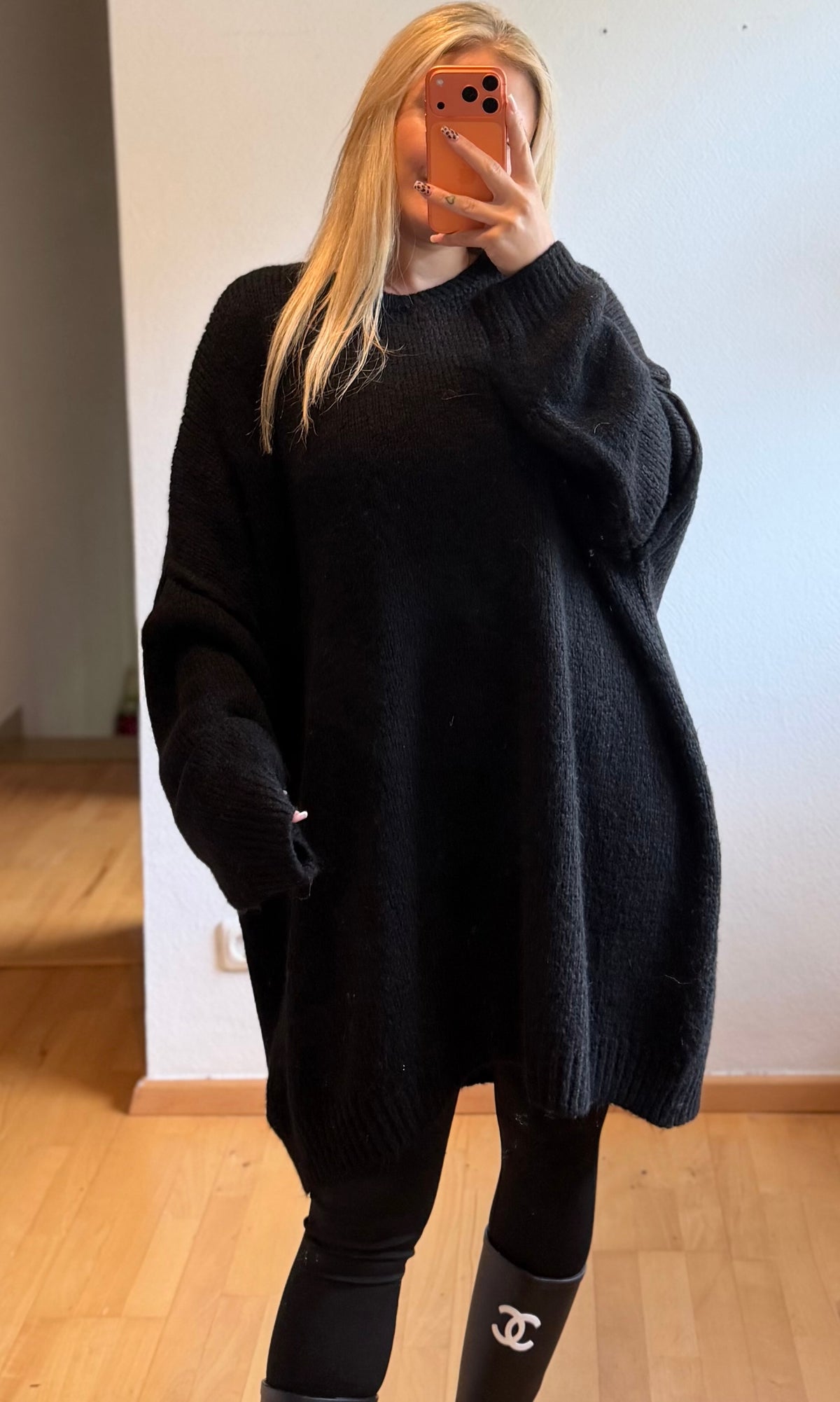 Strickkleid Black