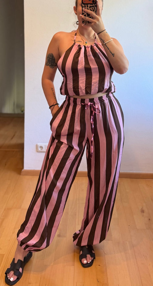Streifen SET Braun/Rosa