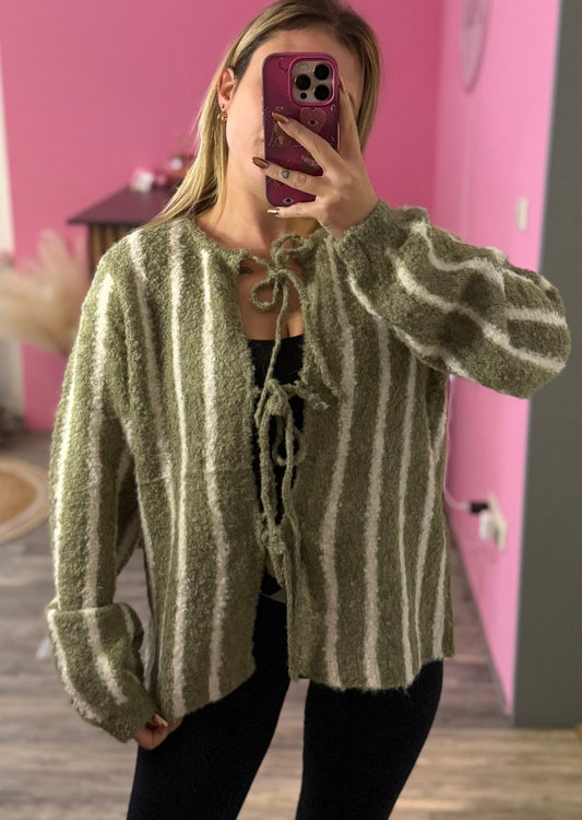 Cardigan gestreift Schleifi